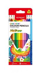 Keyroad, kredki ołówkowe, gradientowe, 12 kolorów