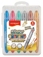 Keyroad, Metallic, kredki żelowe, 6 kolorów