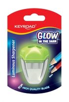 Keyroad, temperówka plastikowa, fluorescencyjna, podwójna
