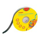 Keyroad, wstążka, podwójna satynowa, czarna, 12mmx22,86m