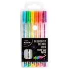 Kidea, długopisy żelowe, fluo, 6 kolorów