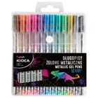 Kidea, długopisy żelowe, metaliczne, 12 kolorów