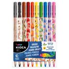 Kidea, Jumbo, kredki ołówkowe trójkątne, kwiaty, 10 kolorów