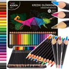 Kidea, kredki ołówkowe trójkątne w metalowym pudełku, 24 kolory