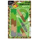 Kidea, zestaw geometryczny z linijką, 20 cm, 4 elementy