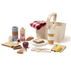 Kid's Concept, Kid's Hub, drewniana zestaw piknikowy w koszyku