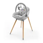 Kinderkraft, Fini Up, krzesełko do karmienia, 2w1, szary