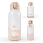 Kinderkraft, Gaja, mobilny podgrzewacz do mleka i termos, beżowy, 500 ml