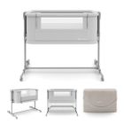 Kinderkraft, Nestee Grow 2, łóżeczko dostawne, light grey