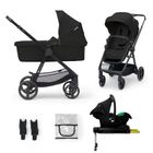 Kinderkraft, Newly, wózek wielofunkcyjny, 4w1, classic black