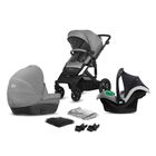 Kinderkraft, Prime Lite 3in1 Mink Pro, wózek wielofunkcyjny, Grey