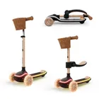 Kinderkraft, RAKET UP, hulajnoga 3-kołowa LED, 2w1, Beige