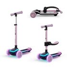 Kinderkraft, RAKET UP, hulajnoga 3-kołowa LED, 2w1, Pink