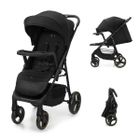 Kinderkraft, Trig 3, wózek spacerowy z tacką, Onyx Black