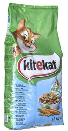 Kitekat, sucha karma dla kota, ryba z warzywami, 12 kg