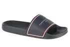 Klapki męskie, granatowe, Tommy Hilfiger Raised Pool Slide