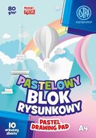 Klasa, blok pastelowy, A4, 80g, 10 kartek