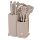 Klausberg, zestaw noży i przyborów kuchennych z deską w stojaku