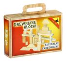 Klocki drewniane w pudełku, 51 elementów