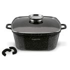 Könighoffer, garnek ceramiczny kwadratowy, Kingstone, 28-28-12, indukcja+2 nakładki