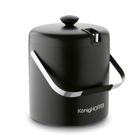 Könighoffer, Lugo, wiaderko do lodu ze szczypcami, czarny mat, 3l