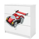 Kocot Kids, Babydreams, komoda, biała, auto wyścigowe