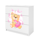 Kocot Kids, Babydreams, komoda, biała, miś motylki