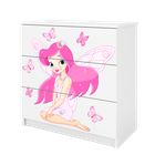 Kocot Kids, Babydreams, komoda, biała, wróżka z motylkami
