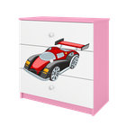 Kocot Kids, Babydreams, komoda, różowa, auto wyścigowe