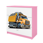 Kocot Kids, Babydreams, komoda, różowa, ciężarówka