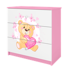 Kocot Kids, Babydreams, komoda, różowa, miś motylki