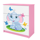 Kocot Kids, Babydreams, komoda, różowa, słonik