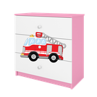 Kocot Kids, Babydreams, komoda, różowa, straż pożarna