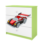 Kocot Kids, Babydreams, komoda, zielona, auto wyścigowe