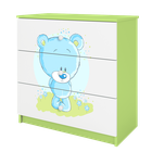 Kocot Kids, Babydreams, komoda, zielona, niebieski miś