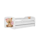 Kocot Kids, Babydreams, łóżko, białe, miś kwiatki, 70-140 cm