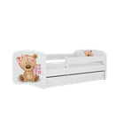 Kocot Kids, Babydreams, łóżko, białe, miś kwiatki, 80-180 cm