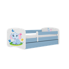 Kocot Kids, Babydreams, łóżko, niebieskie, słonik, 80-180 cm