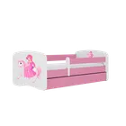 Kocot Kids, Babydreams, łóżko, różowe, księżniczka na koniku, 80-160 cm
