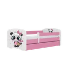 Kocot Kids, Babydreams, łóżko, różowe, panda z babeczką, 70-140 cm