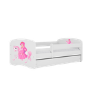 Kocot Kids, Babydreams, łóżko z materacem, białe, księżniczka na koniku, 80-180 cm