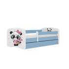 Kocot Kids, Babydreams, łóżko z materacem, niebieskie, panda z babeczką, 70-140 cm