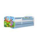 Kocot Kids, Babydreams, łóżko z materacem, niebieskie, safari, 80-180 cm