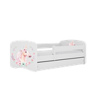 Kocot Kids, Babydreams, łóżko z szufladą, białe, konik, 80-160 cm