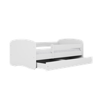 Kocot Kids, Babydreams, łóżko z szufladą i materacem, białe, 80-160 cm