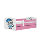 Kocot Kids, Babydreams, łóżko z szufladą i materacem, różowe, szop, 80-180 cm