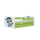 Kocot Kids, Babydreams, łóżko z szufladą i materacem, zielone, szop, 80-180 cm