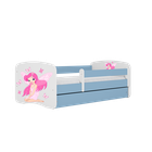 Kocot Kids, Babydreams, łóżko z szufladą, niebieskie, wróżka z motylkami, 80-160 cm