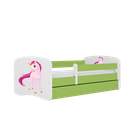 Kocot Kids, Babydreams, łóżko z szufladą, zielone, jednorożec, 80-160 cm