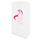 Kocot Kids, Babydreams, szafa, biała, jednorożec, 181.2-52-90 cm